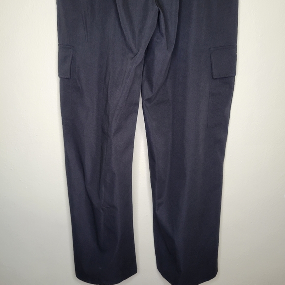 PrettyLittleThing Shape Black Buckle Detail Cargo Wide Leg Pants, Size 14 - Picture 15 of 16